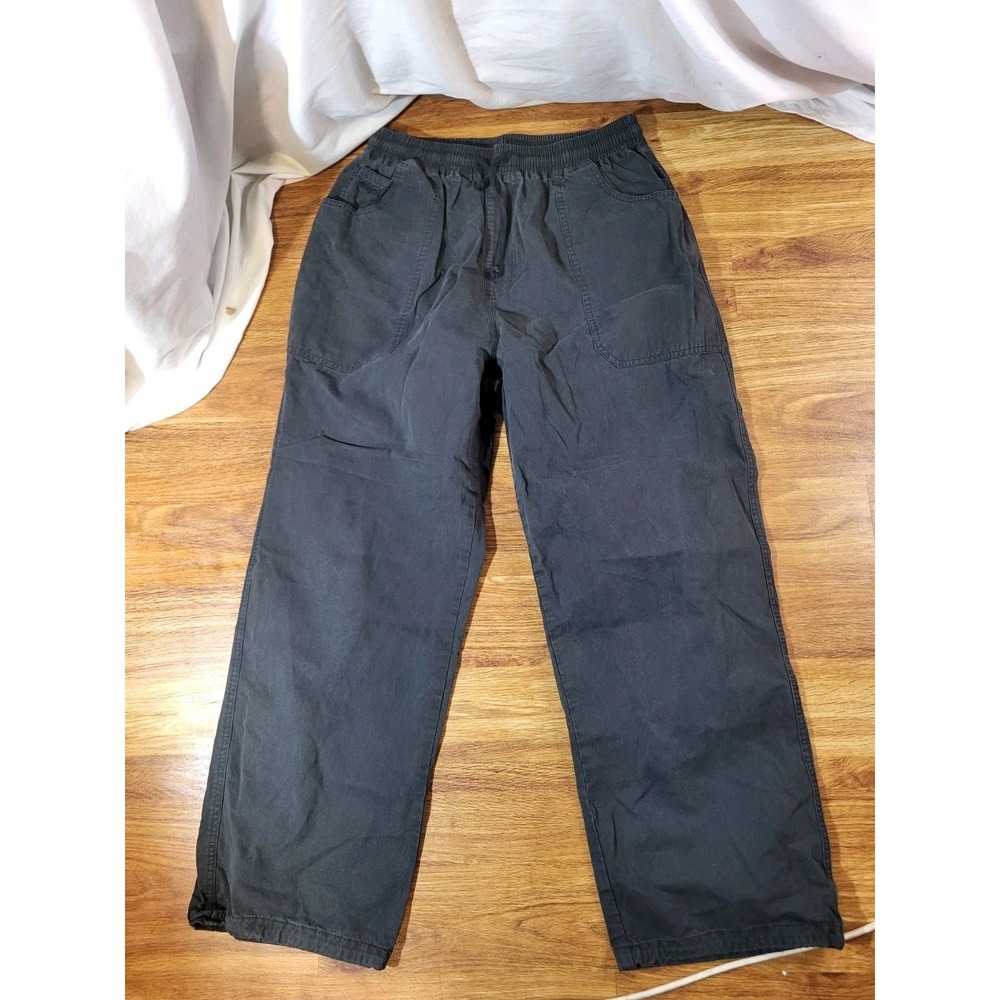 Enjoi Panda Skateboard Pull On Off Black Cotton Pants Size 32